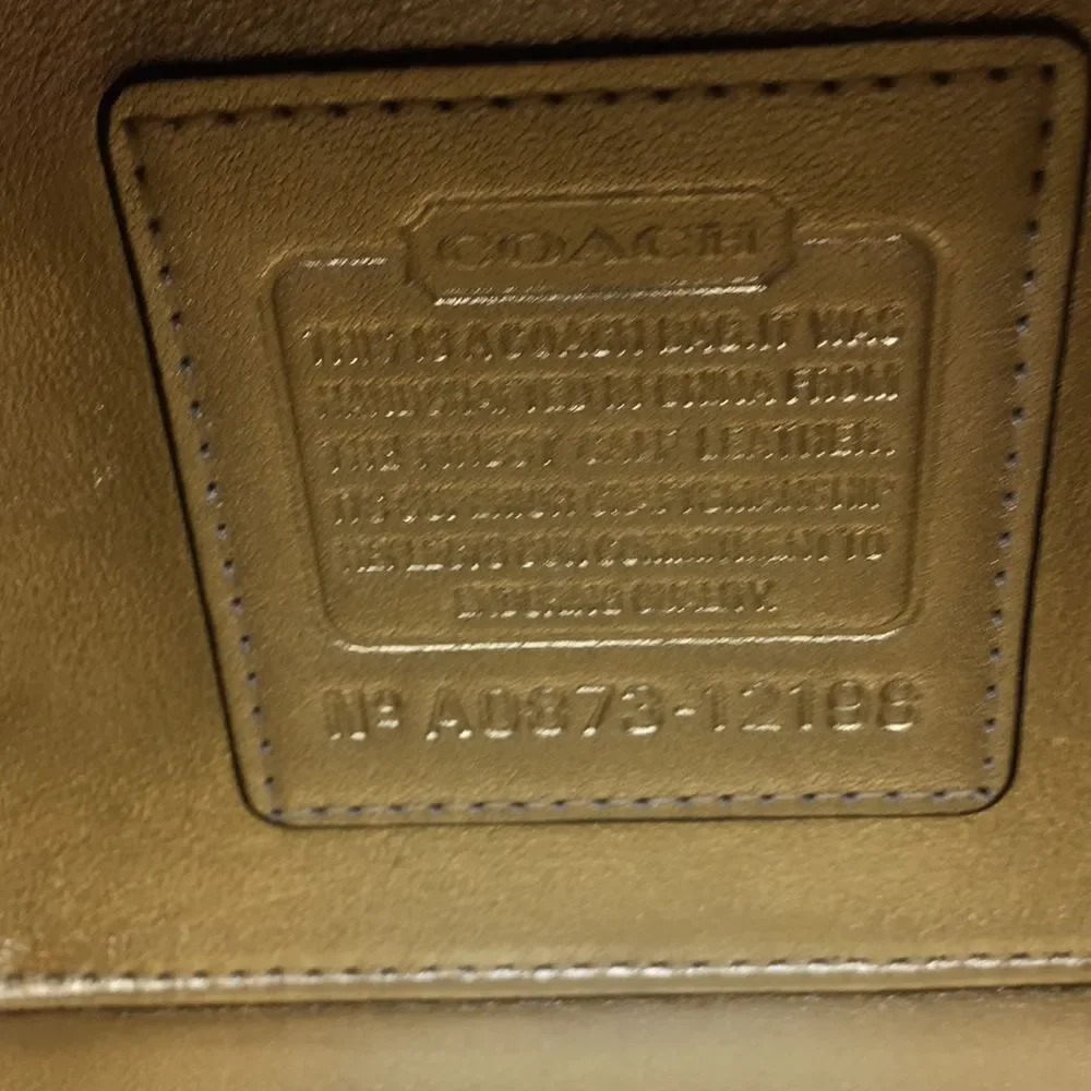 Coach Black Patent Leather Raised 